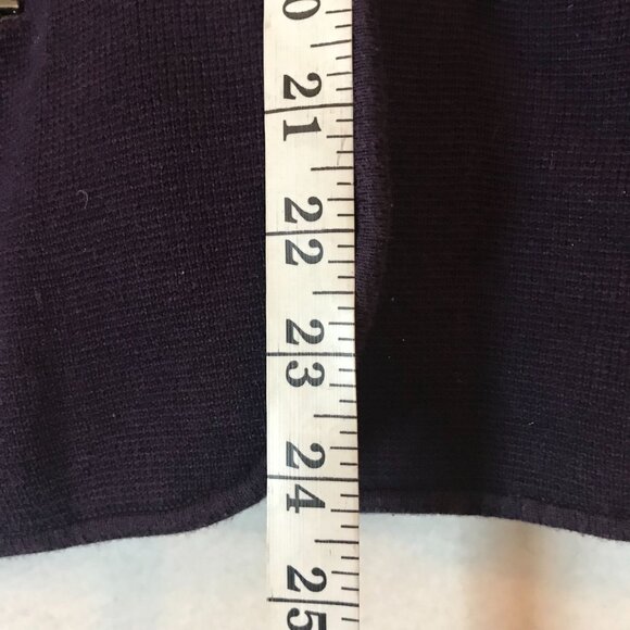 Talbots Cardigan Jacket Plum Purple Thick Jersey Womens M - Picture 6 of 9